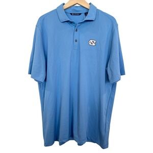 Cutter & Buck Mens Large UNC Tar Heels Polo Shirt Light Blue Embroidered Logo L